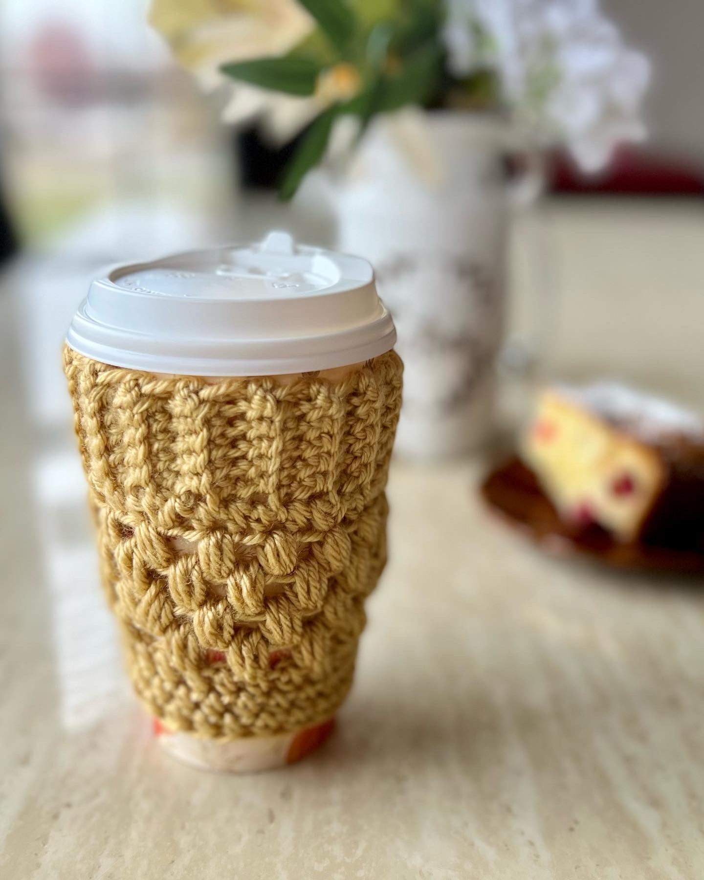 Coffee cup cozy, reusable coffee cup sleeve - Lilly Grace Sparkle Boutique