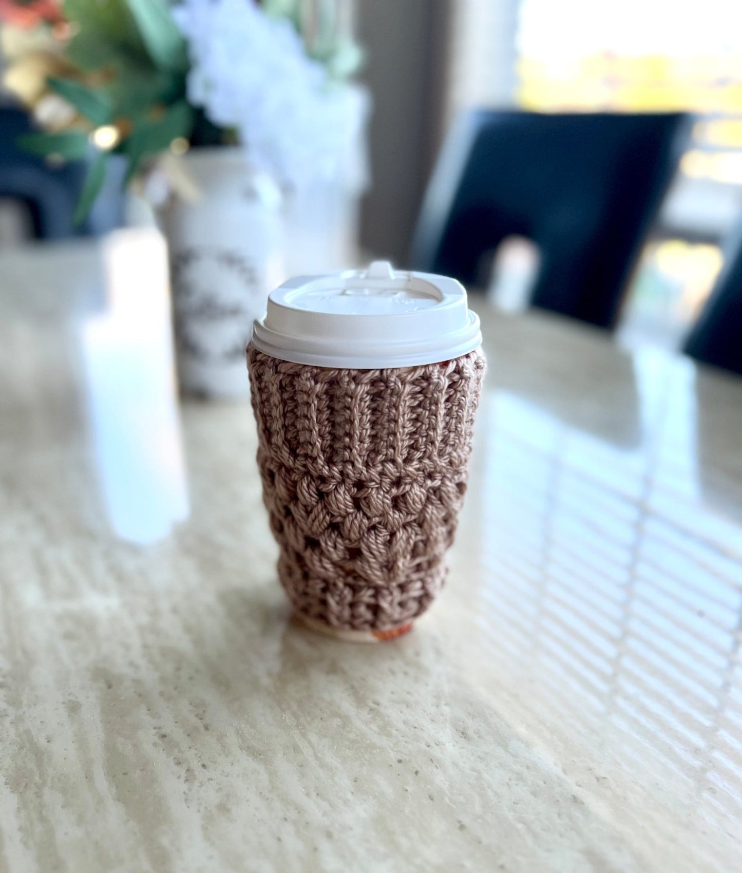 Coffee cup cozy, reusable coffee cup sleeve - Lilly Grace Sparkle Boutique