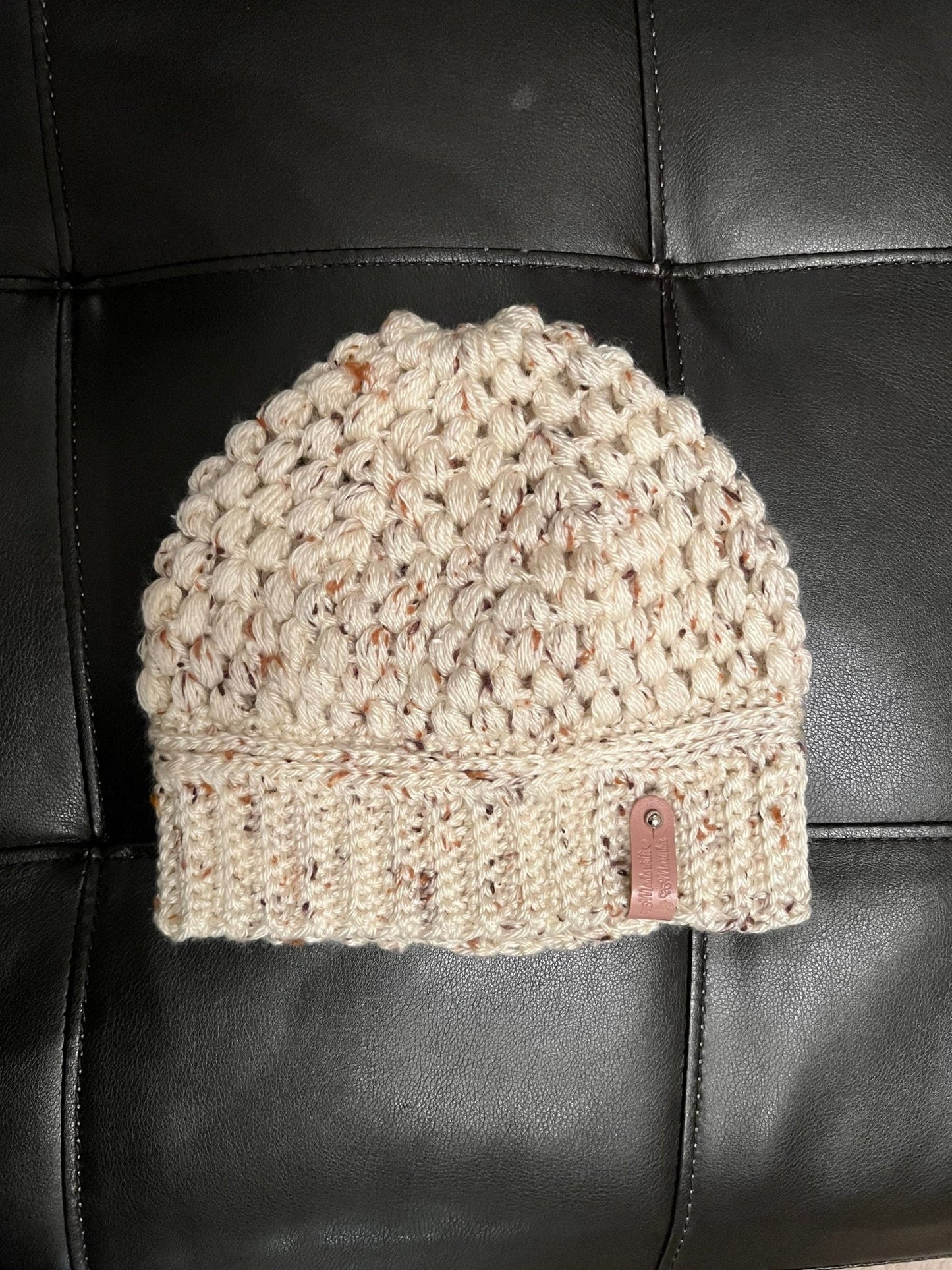 Crochet off-white hat for woman/teenage girl, or child. Fall or winter weather trendy crochet Claire beanie hat. Other colors available - Lilly Grace Sparkle Boutique