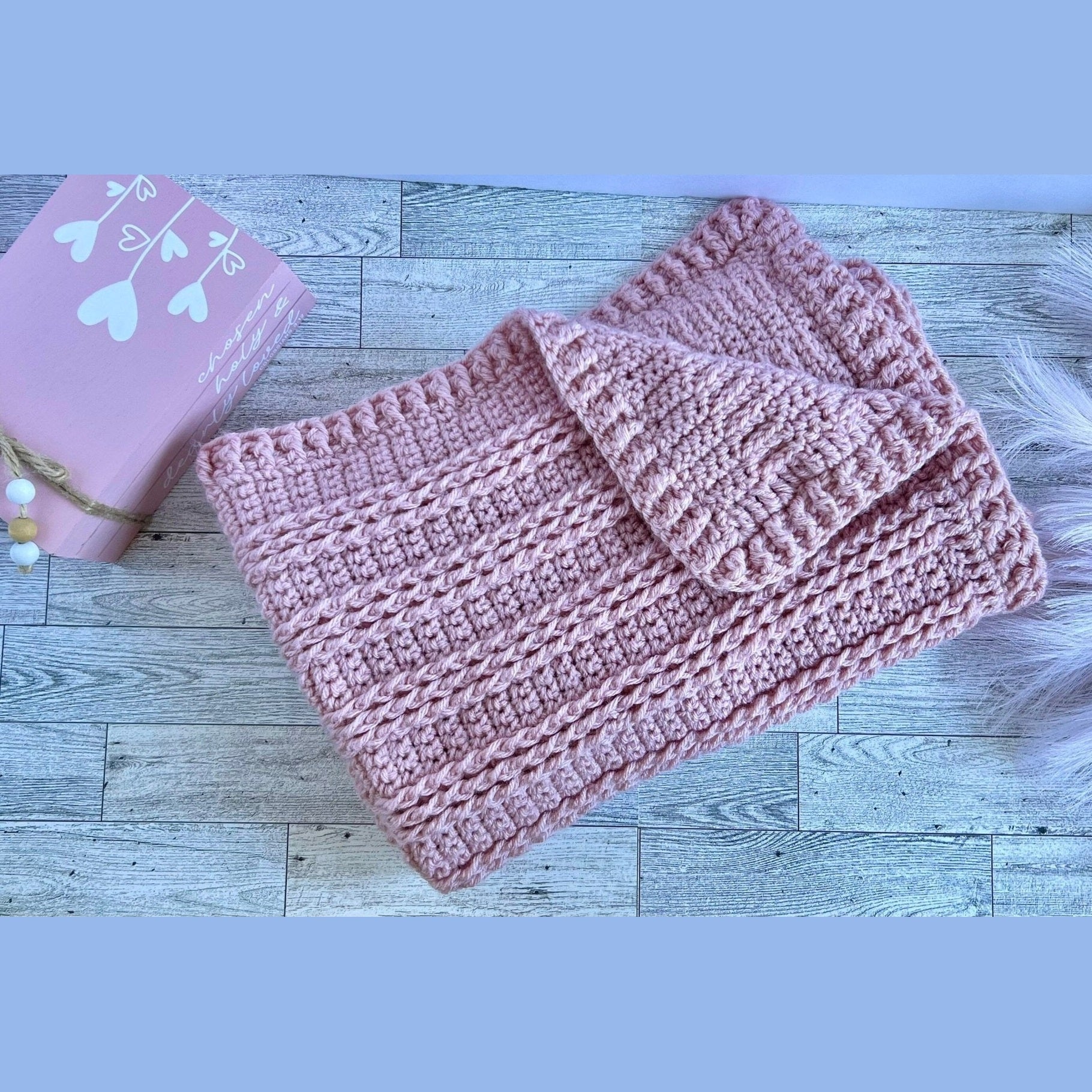 Cradle size baby blanket 31”x26”, dusty pink - blanket for baby girl - baby shower gift for baby girl, boho room decor, modern heirloom - Lilly Grace Sparkle Boutique