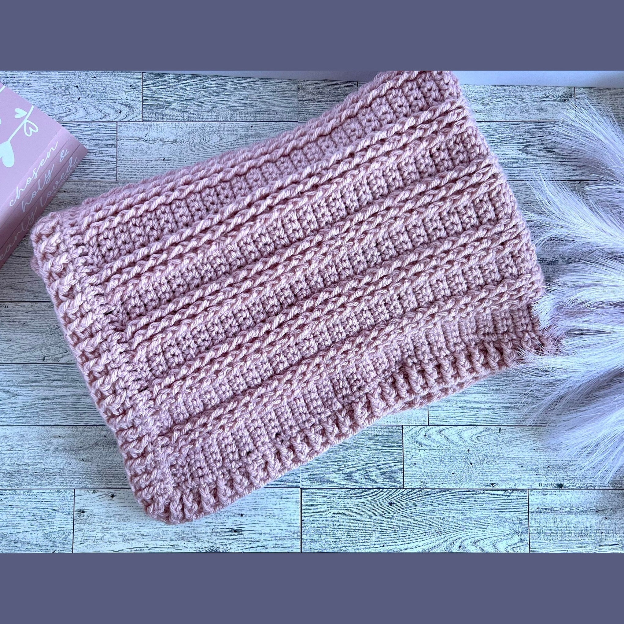 Cradle size baby blanket 31”x26”, dusty pink - blanket for baby girl - baby shower gift for baby girl, boho room decor, modern heirloom