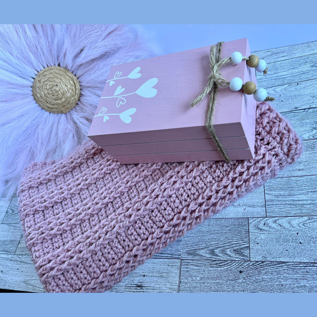 Cradle size baby blanket 31”x26”, dusty pink - blanket for baby girl - baby shower gift for baby girl, boho room decor, modern heirloom