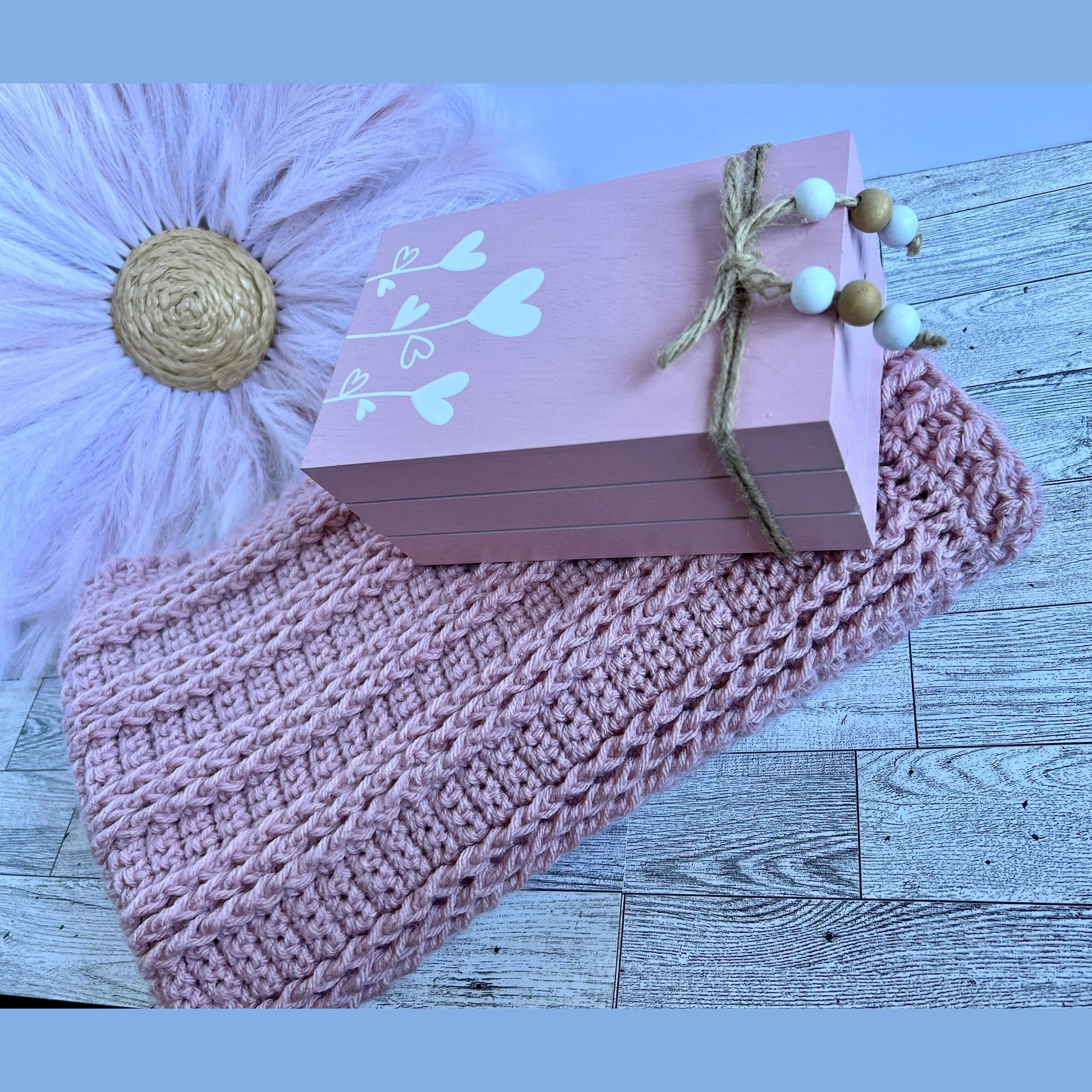 Cradle size baby blanket 31”x26”, dusty pink - blanket for baby girl - baby shower gift for baby girl, boho room decor, modern heirloom
