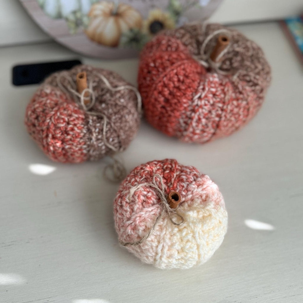 Fall decor for home, Crochet pumpkin decoration, handmade fall decor Thanksgiving decoration, Thanksgiving autumn photo prop - Lilly Grace Sparkle Boutique