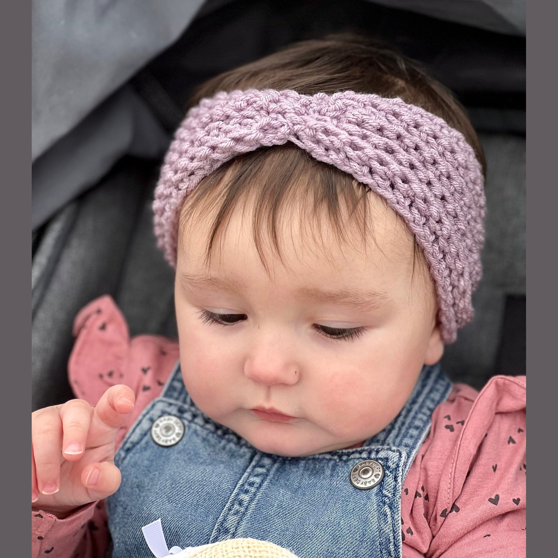 Purple haze-Crochet headband for girl or woman, boho style color headband, crochet headband for spring weather, variety colors, various size