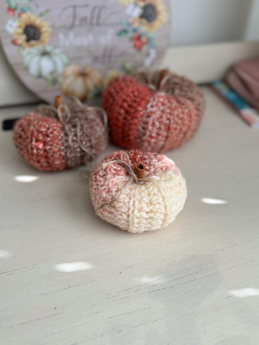 Fall decor for home, Crochet pumpkin decoration, handmade fall decor Thanksgiving decoration, Thanksgiving autumn photo prop - Lilly Grace Sparkle Boutique