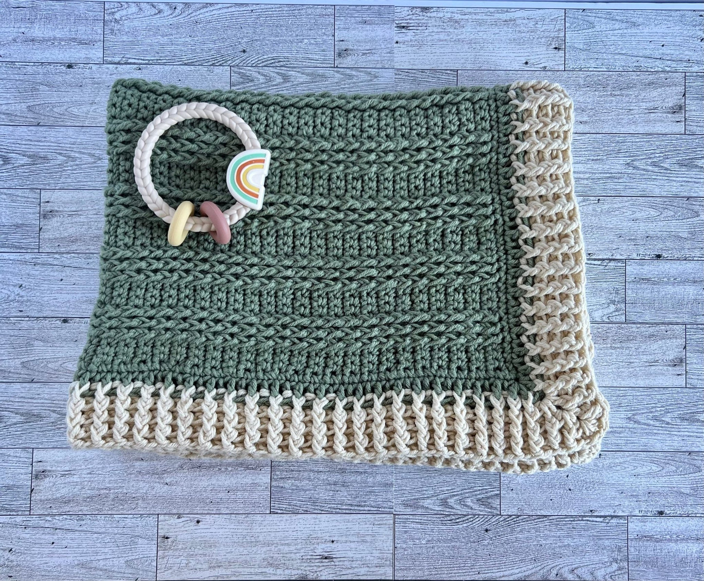 Handmade crochet baby blanket, modern heirloom blanket for baby boy - 31”x26”cradle blanket, boho room decor, baby shower gift - Lilly Grace Sparkle Boutique