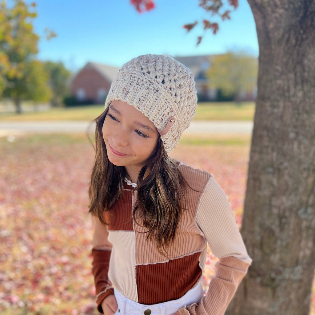 Crochet beanie hat for girl, fall or winter weather crochet hat for girl, crochet hat for women, t