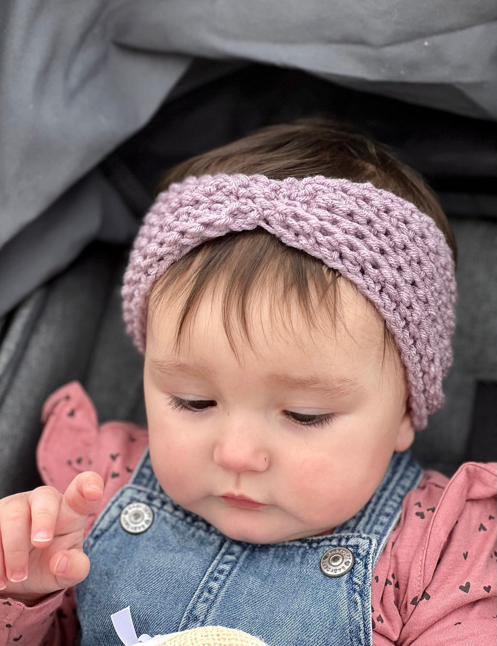 Warm and Soft Twisted Headband for Baby or Toddler - Purple
