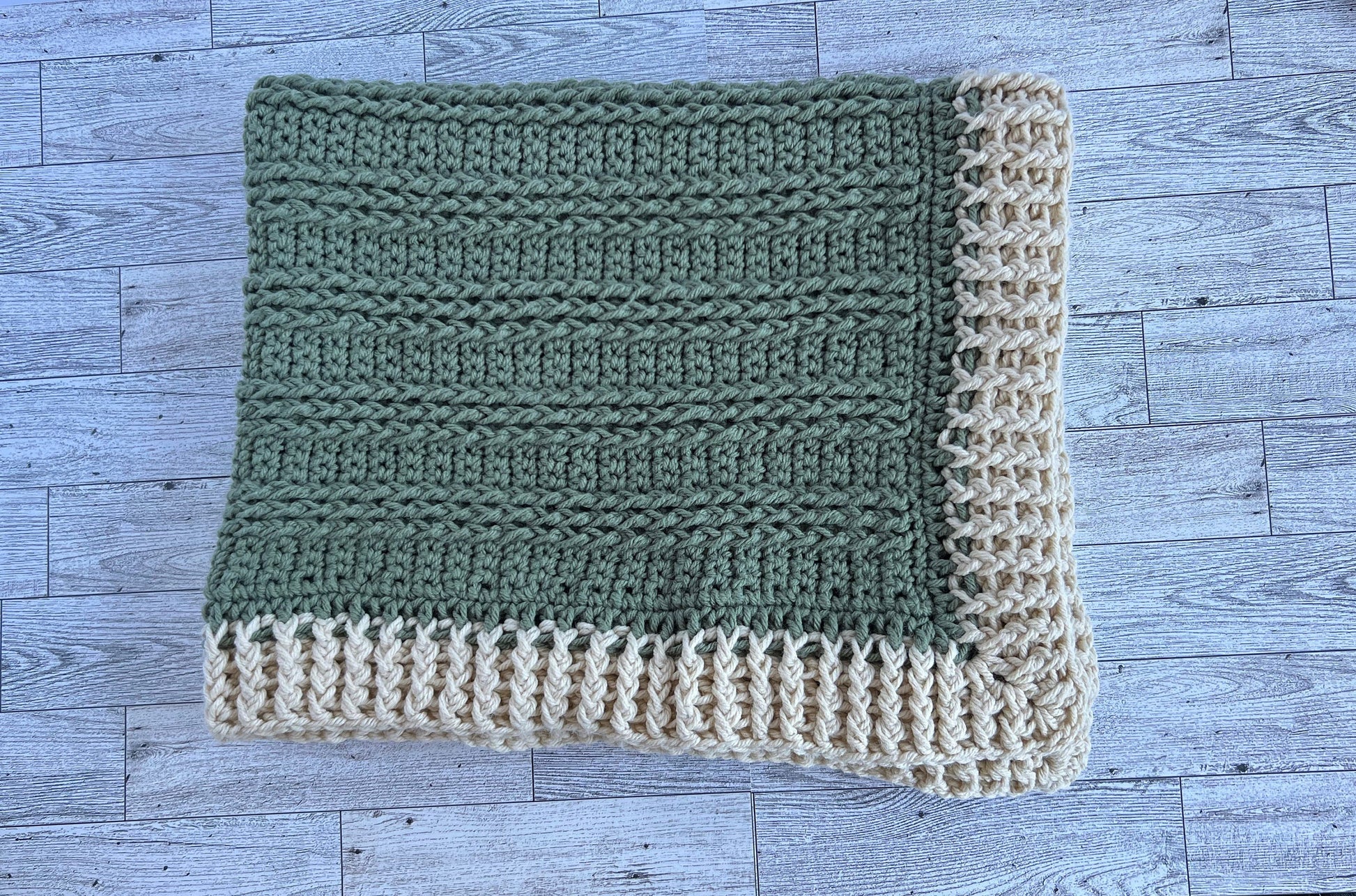 Green and beige baby blanket,modern heirloom blanket, blanket for baby boy- baby shower gift 31”x26”cradle blanket, boho room decor, modern