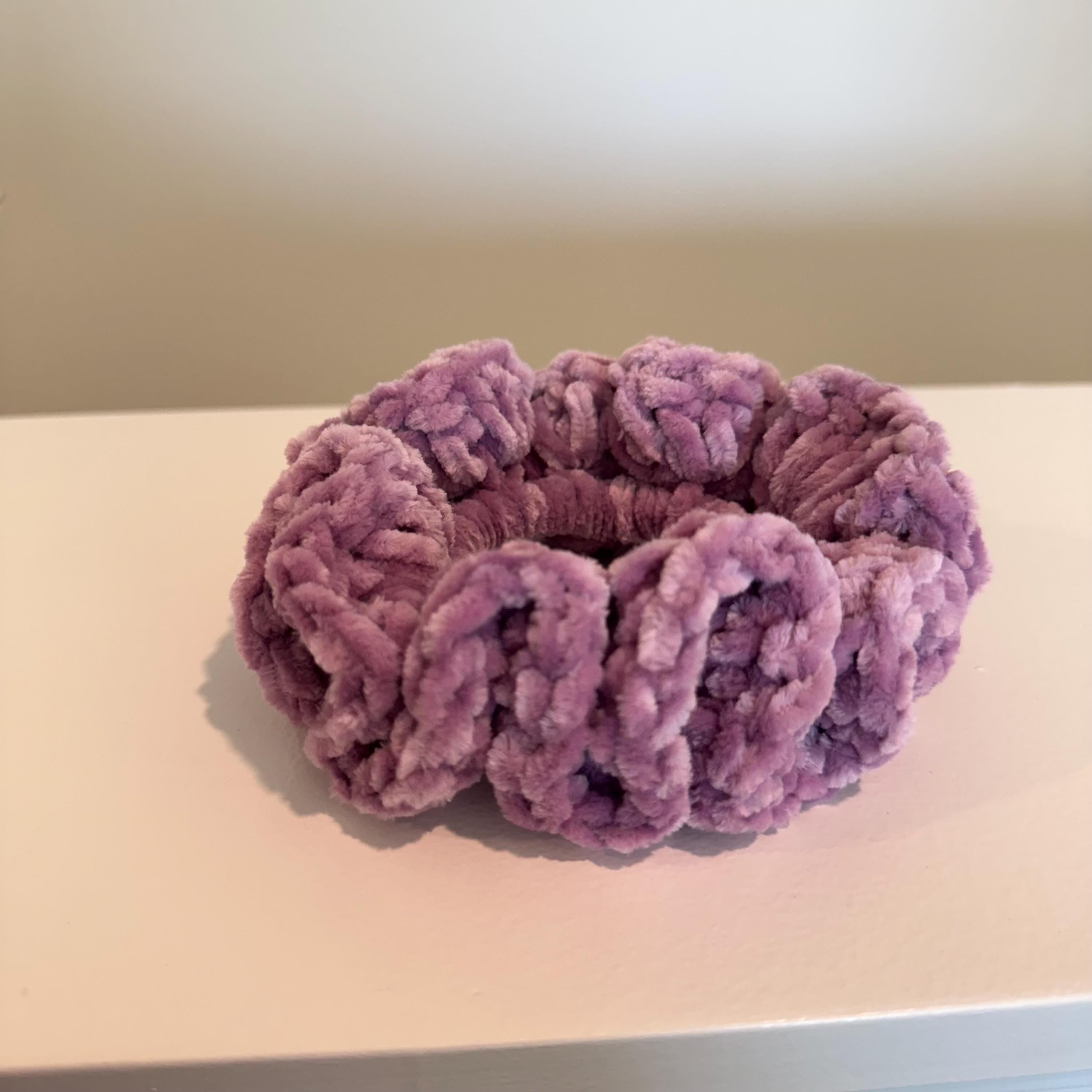 Extra Large Soft Hair Scrunchie - Lilac purple