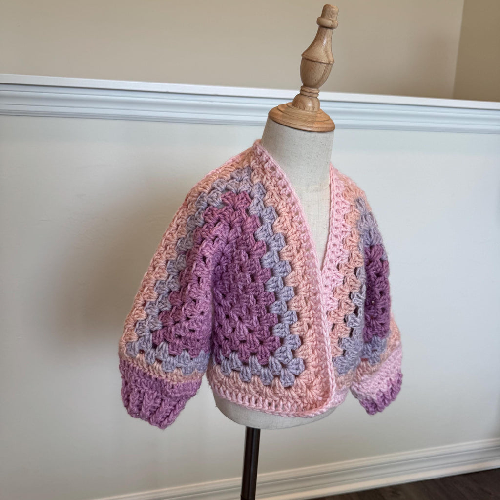 Crochet Cardigan and Set of Two Headbands/Ear warmers