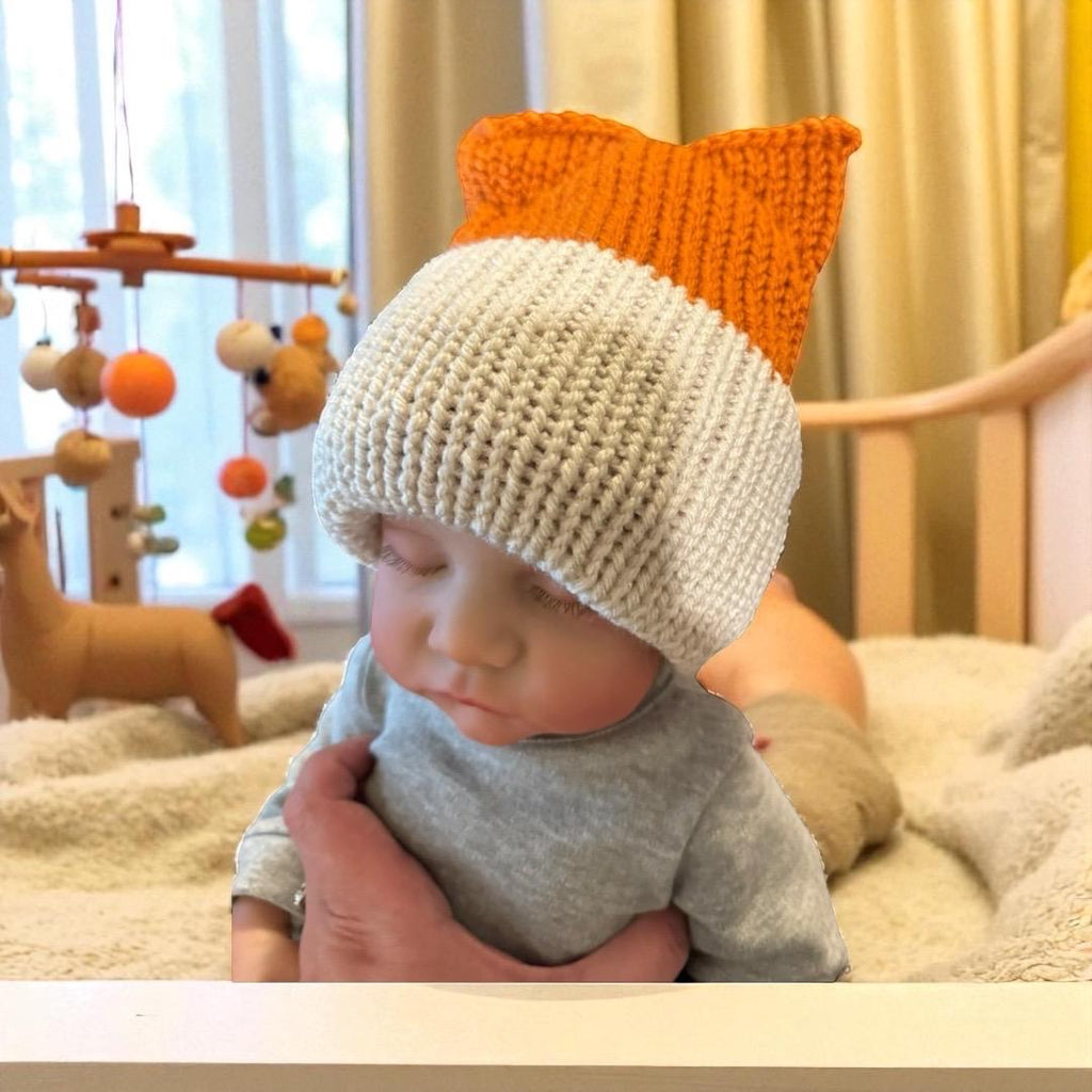 Soft Knitted Tiny Sly fox Beanie Hat
