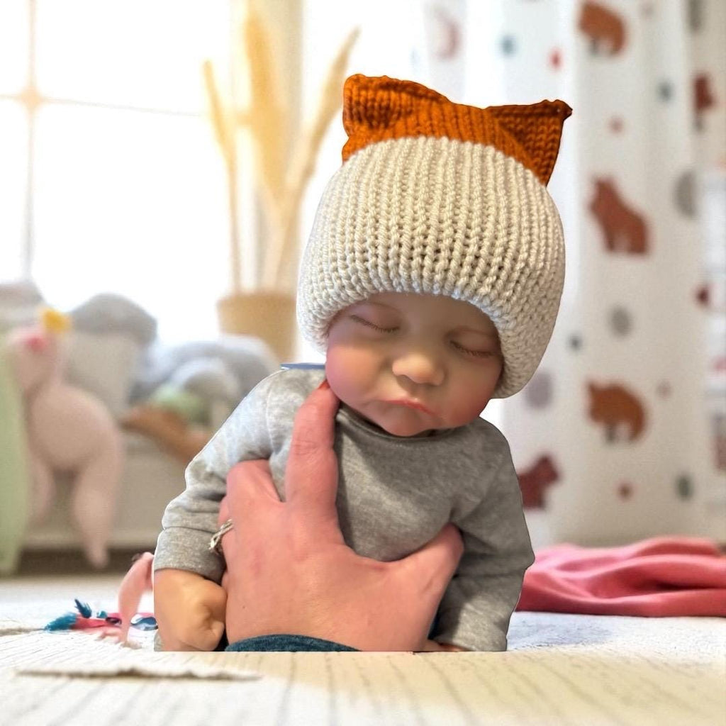 Baby Fox ears hat for baby or toddler fox ears winter hat Soft Knitted sly fox beanie hat, woodland tiny fox beanie hat