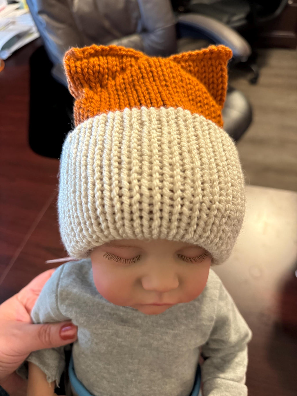 Soft Knitted Tiny Sly fox Beanie Hat