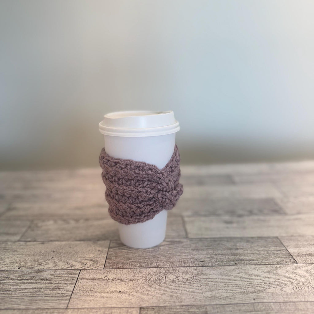 Coffee Cup Cozy - light lavender purple