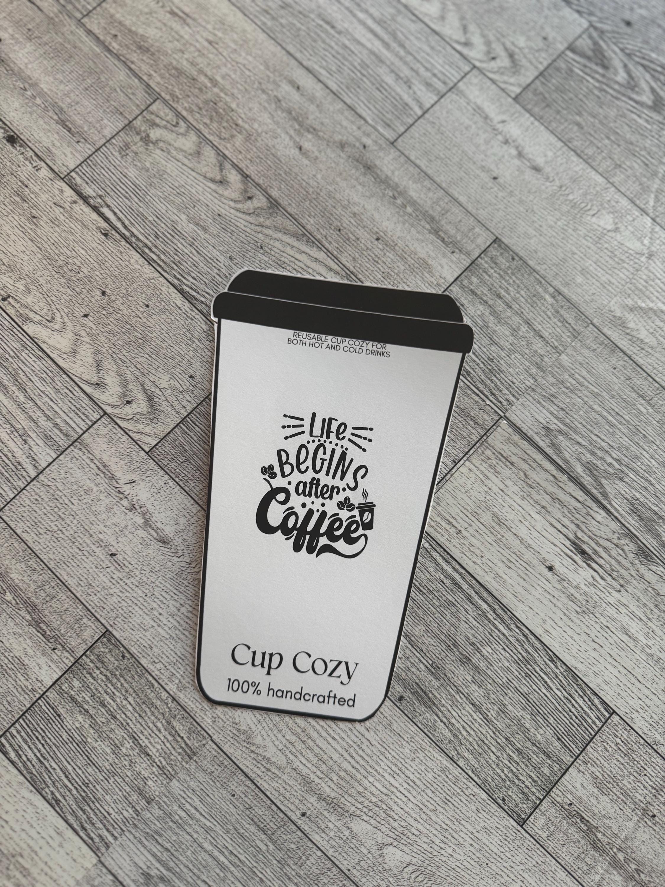 Coffee Cup Cozy - light lavender purple