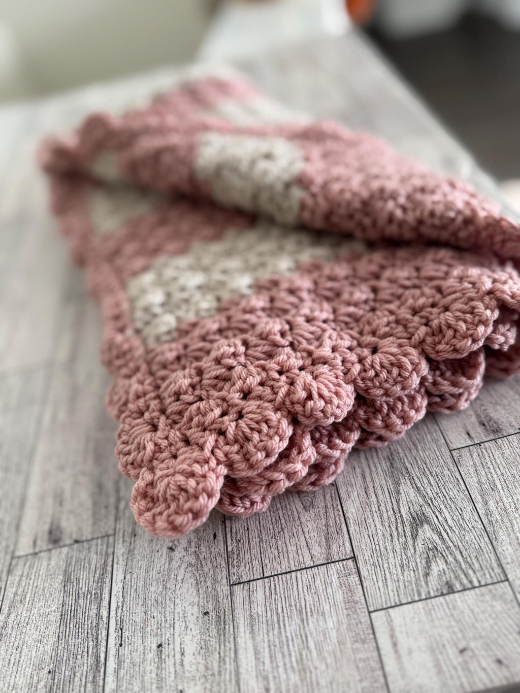 Handmade Baby blanket Crib small baby girl blanket 35”x25” cradle blanket