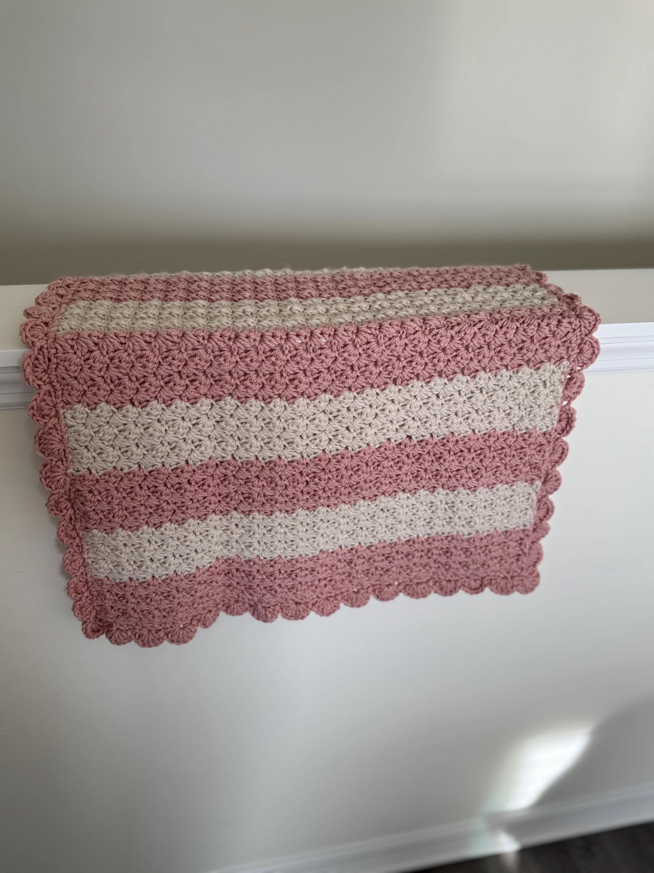 Gift Set Baby Shower Handmade Crochet Pixie Hat and Crib Size Blanket Newborn Keepsake Neutral Crochet Baby Set