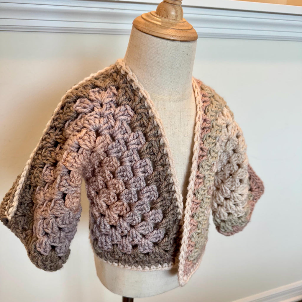 Toddler Cardigan and Headband Set - Handmade Crochet - Fall Weather Sweater Outfit Set- fits size 2-4 year old