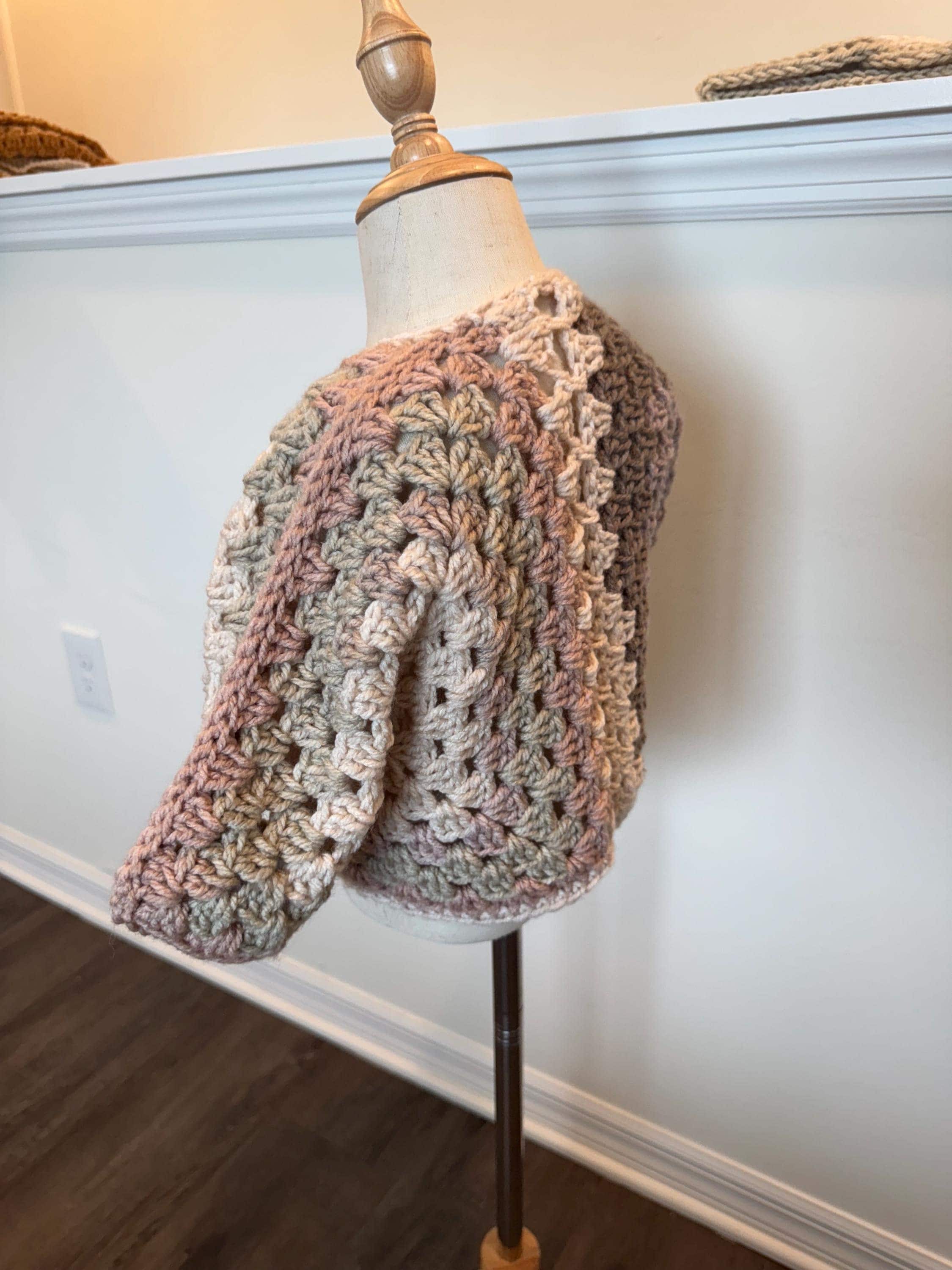 Toddler Cardigan and Headband Set - Handmade Crochet - Fall Weather Sweater Outfit Set- fits size 2-4 year old