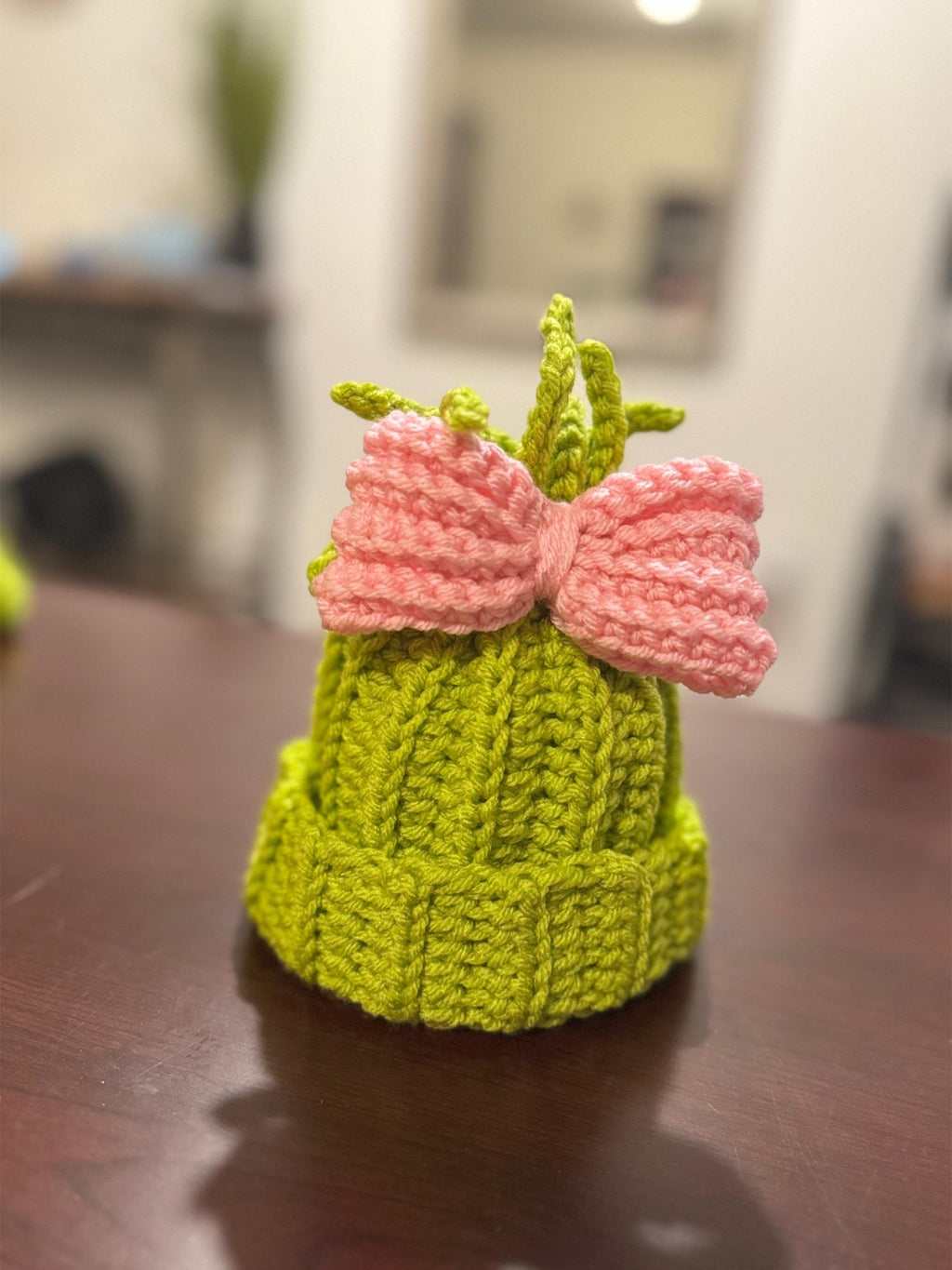 Christmas Themed Beanie Hat Slime Green Cute Little Green Guy Hat Christmas baby photo prop Christmas baby gift