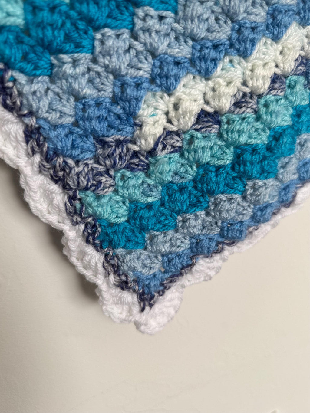 Gift Set for newborn Handmade Crochet Beanie Hat and Car Seat Size Blanket 29”x21”