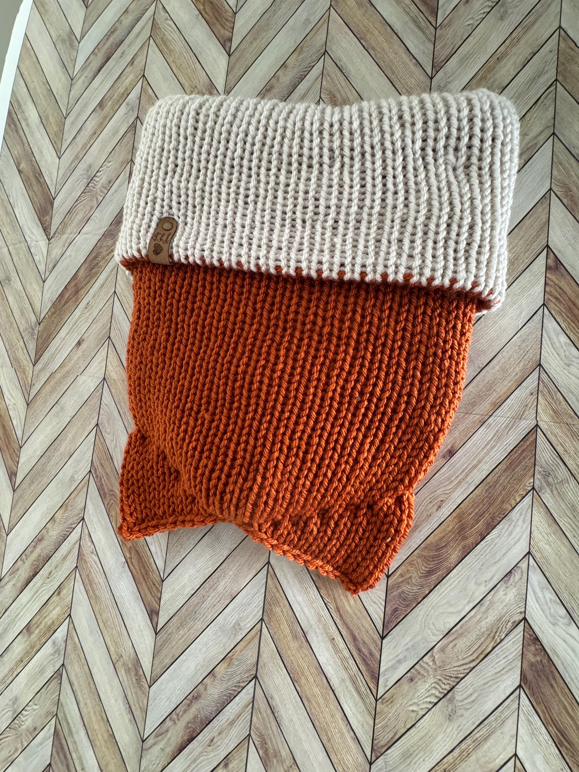 Fox Ears knitted beanie hat Adult Size Winter Hat Soft Knitted double layer