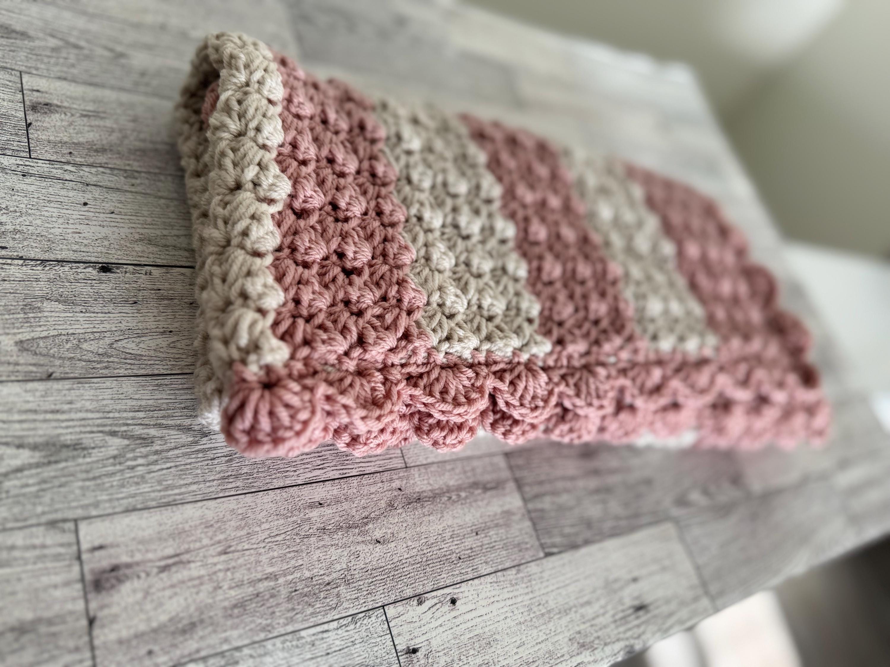 Handmade Baby blanket Crib small baby girl blanket 35”x25” cradle blanket