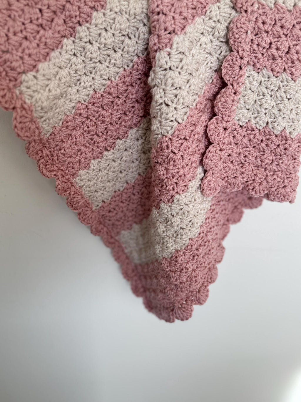 Handmade Baby blanket Crib small baby girl blanket 35”x25” cradle blanket