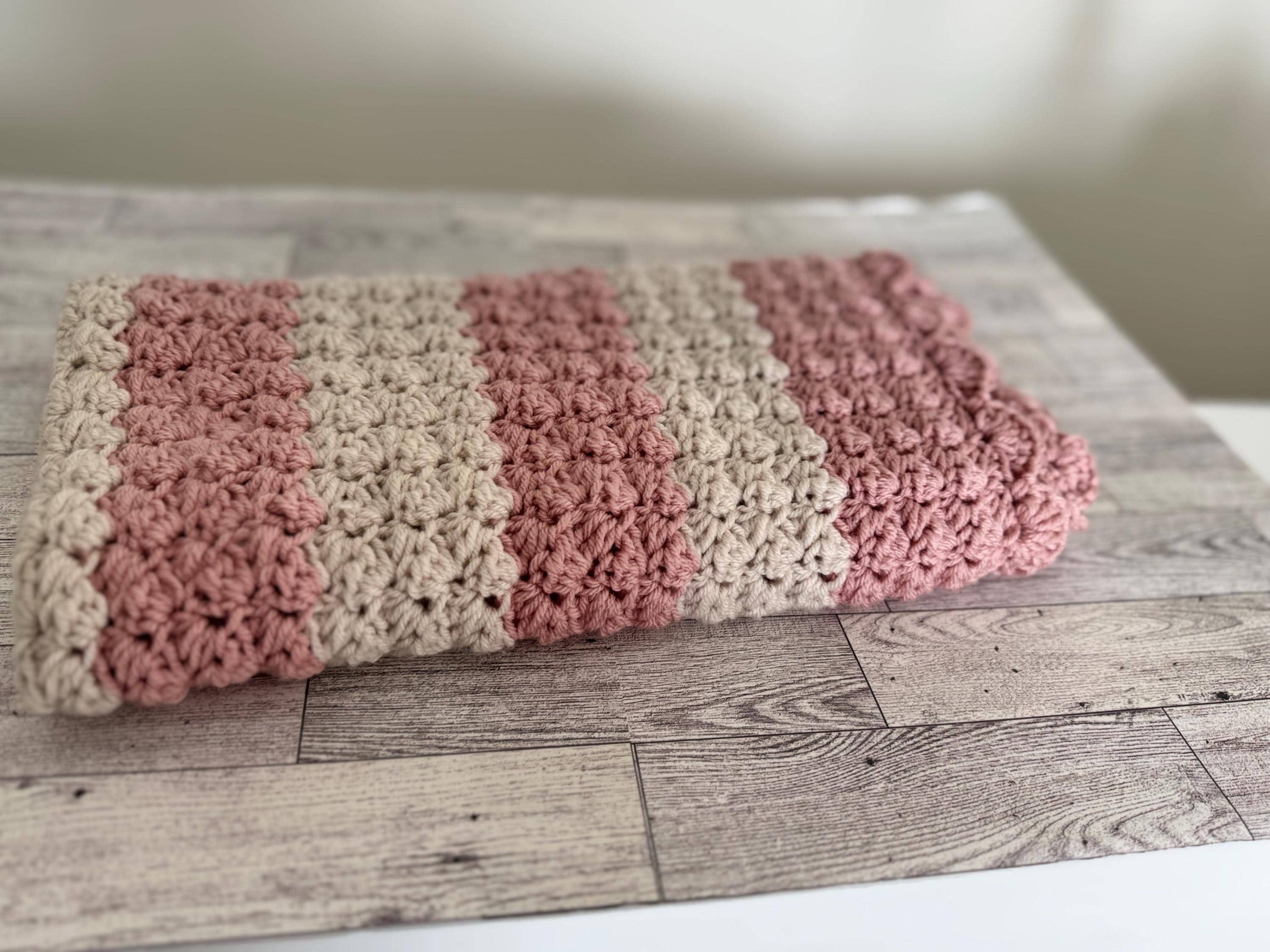 Handmade Baby blanket Crib small baby girl blanket 35”x25” cradle blanket