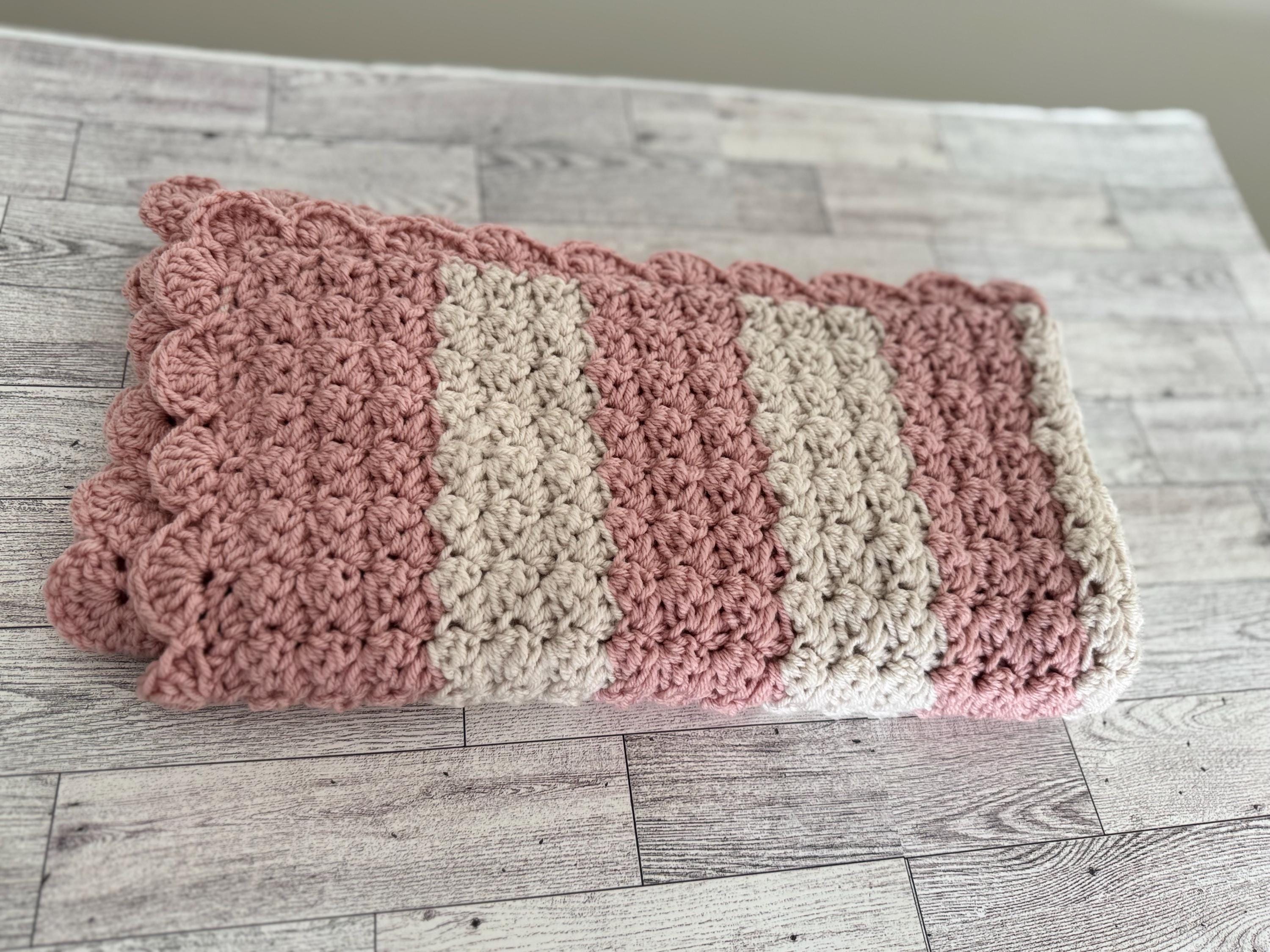 Handmade Baby blanket Crib small baby girl blanket 35”x25” cradle blanket