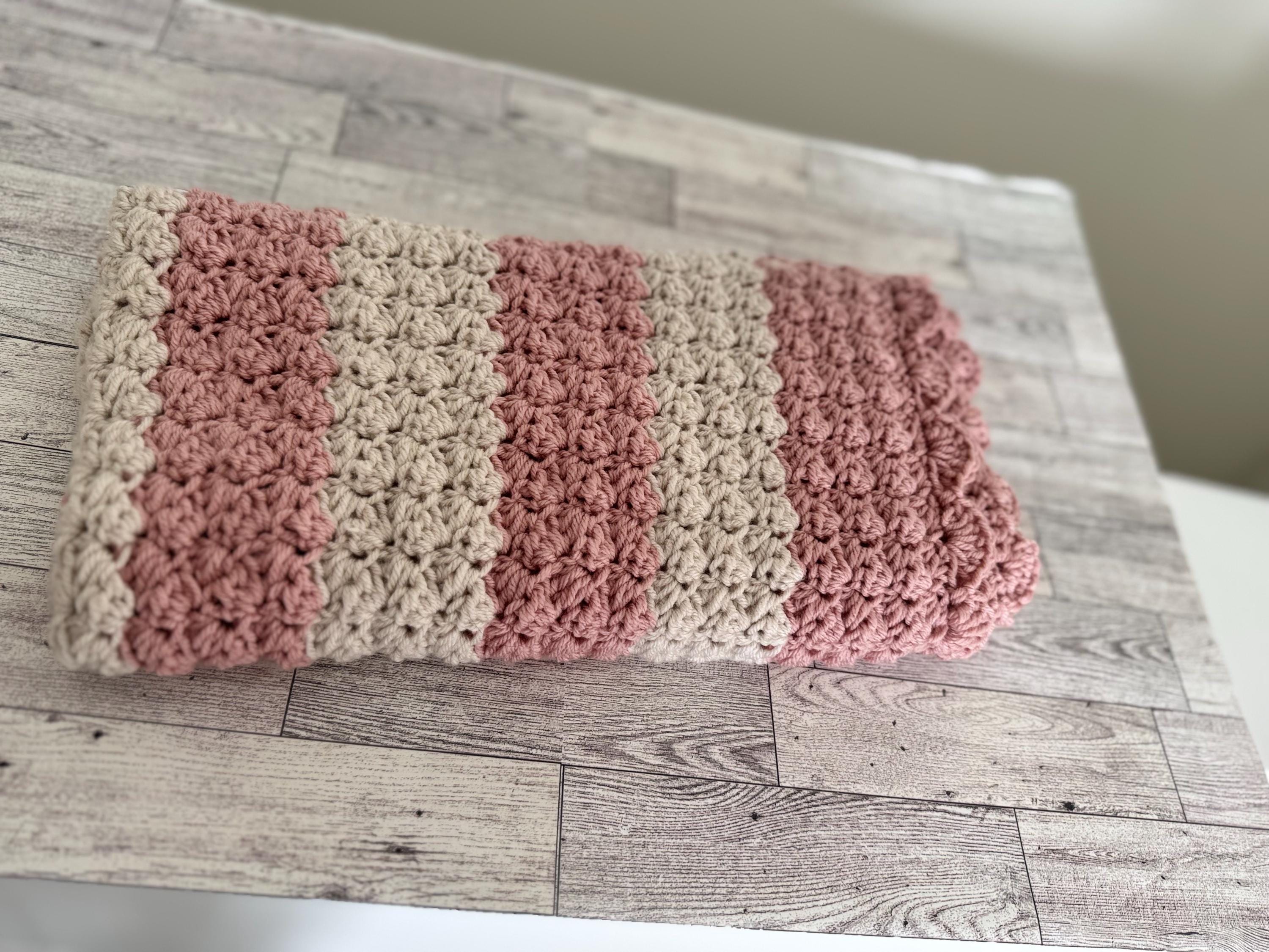 Handmade Baby blanket Crib small baby girl blanket 35”x25” cradle blanket