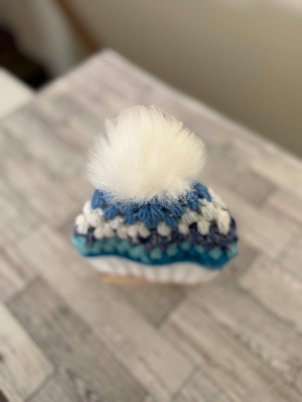 Gift Set for newborn Handmade Crochet Beanie Hat and Car Seat Size Blanket 29”x21”