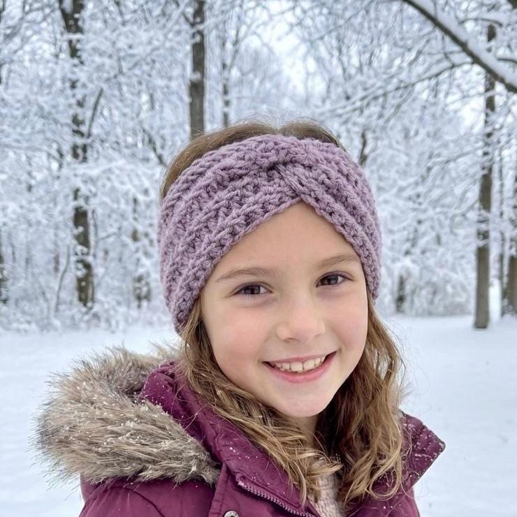 Baby Toddler Headband - Handmade- Crochet- Purple Haze