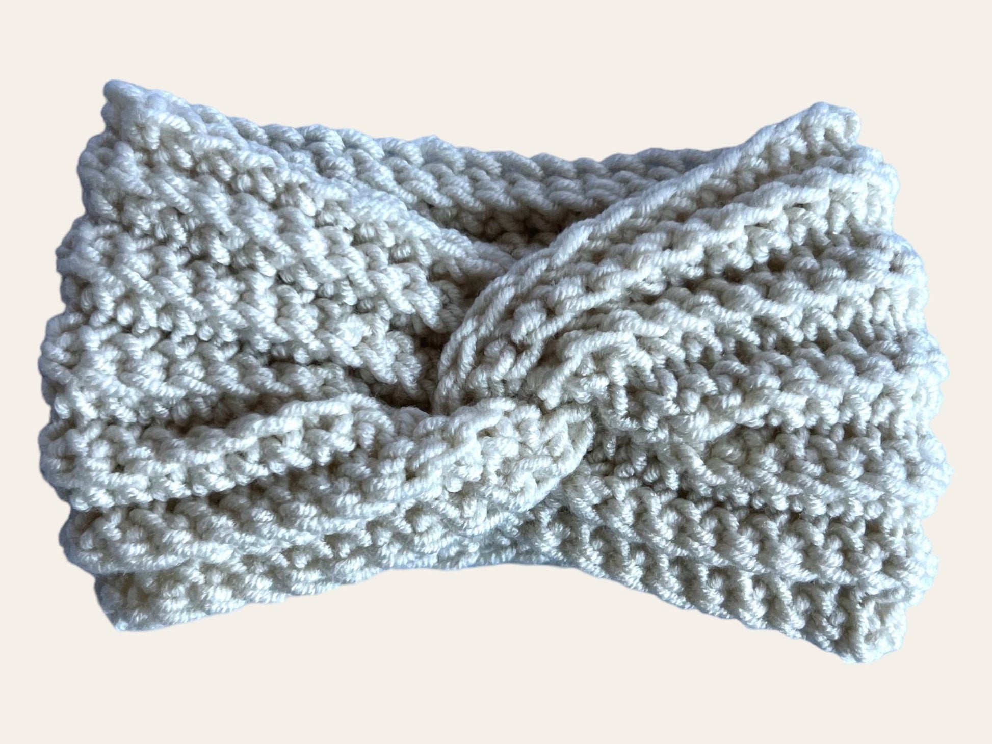 Pearl White - Crochet headband for girl or woman, boho style color headband, crochet headband for spring weather, various sizes - Lilly Grace Sparkle Boutique