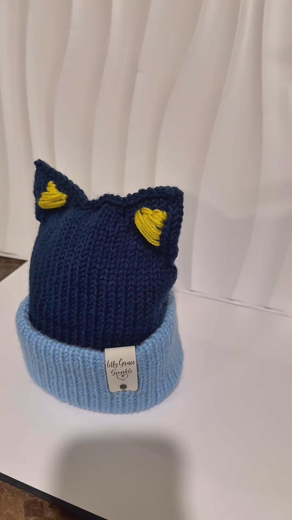 Red Healer Dog Hat with Ears Handmade Knit Beanie Double Layer Winter Baby Hat with Wide Brim for Babies & Toddlers