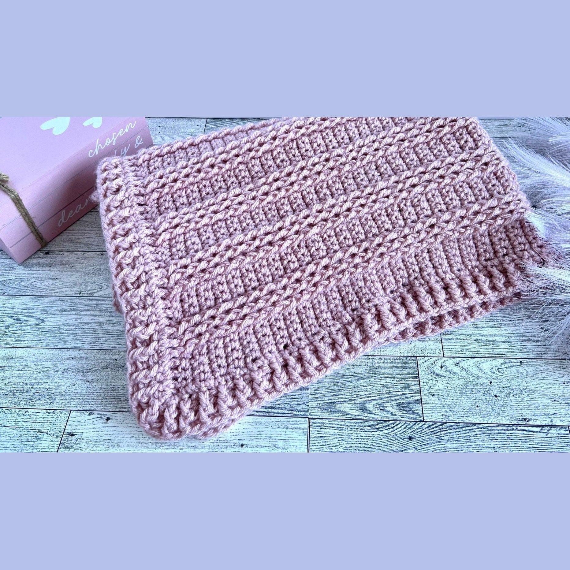 Blanket for baby girl, pink - blanket for baby girl - baby shower gift for baby girl 31”x26”cradle blanket, boho room decor, modern heirloom - Lilly Grace Sparkle Boutique