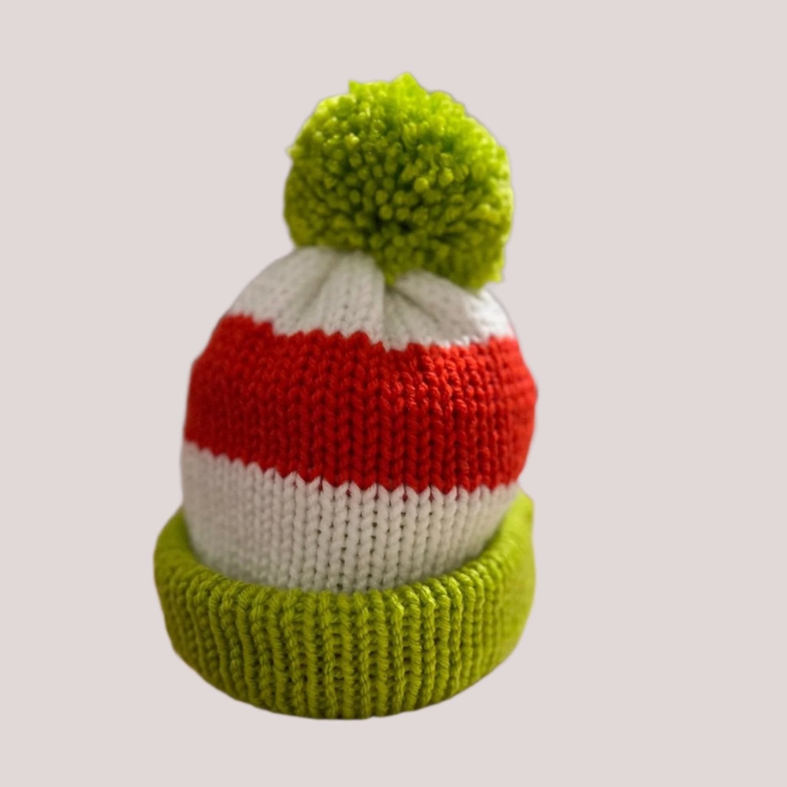 Christmas beanie hat, red-white- lime green colored, sizes newborn to adult, Grinch hat, baby Grinch hat, woman’s grinch hat, toddler beanie - Lilly Grace Sparkle Boutique