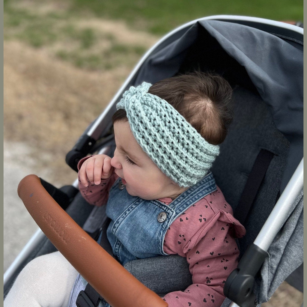 Crochet headband for girl or woman, boho style color headband, crochet headband for spring weather - Lilly Grace Sparkle Boutique