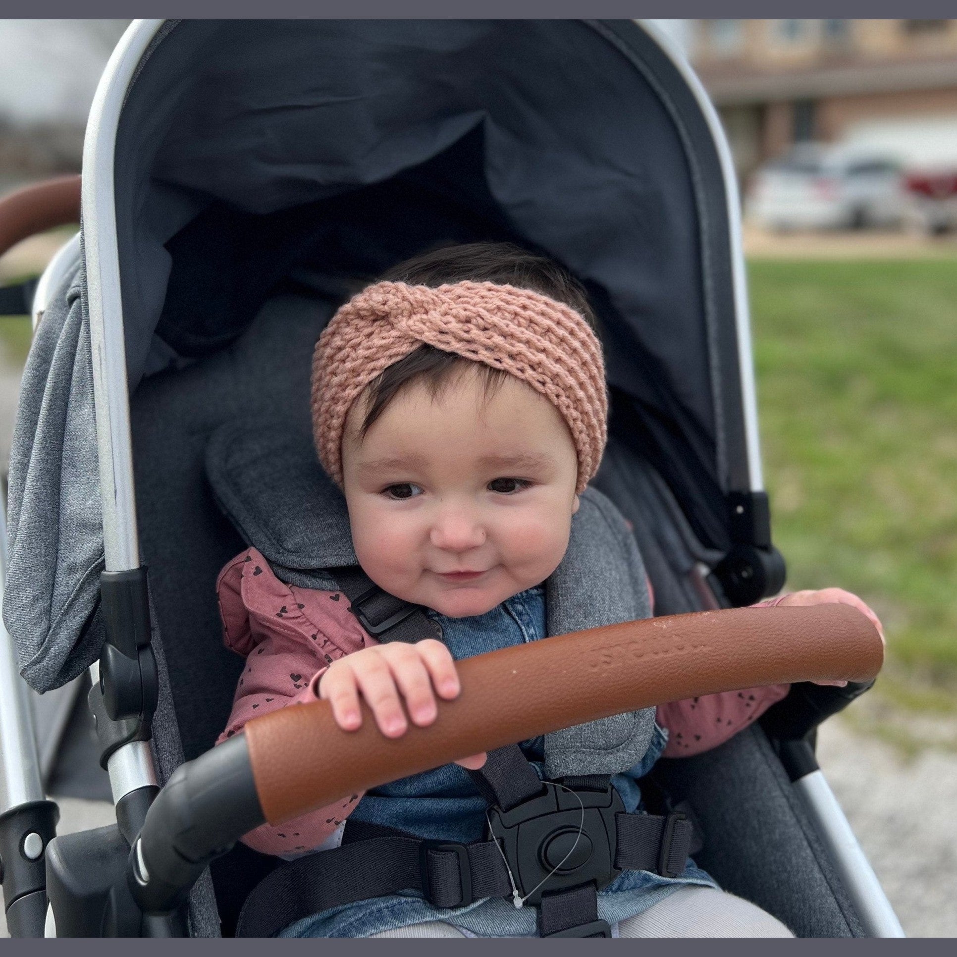 Cute headband for girl or woman, boho style pastel color headband, crochet headband for spring weather, pastel colors - Lilly Grace Sparkle Boutique