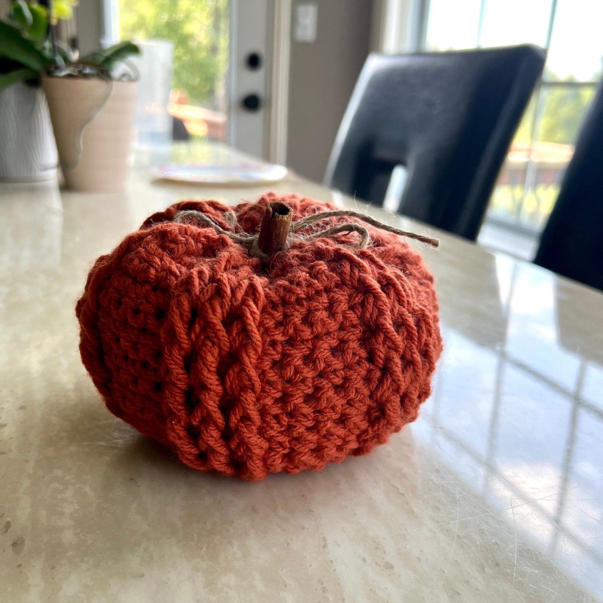 Decorative handmade crochet pumpkin in pumpkin spice, autumn decor, fall room decor, pumpkin decor, pumpkin set, decoration for fall, autum - Lilly Grace Sparkle Boutique