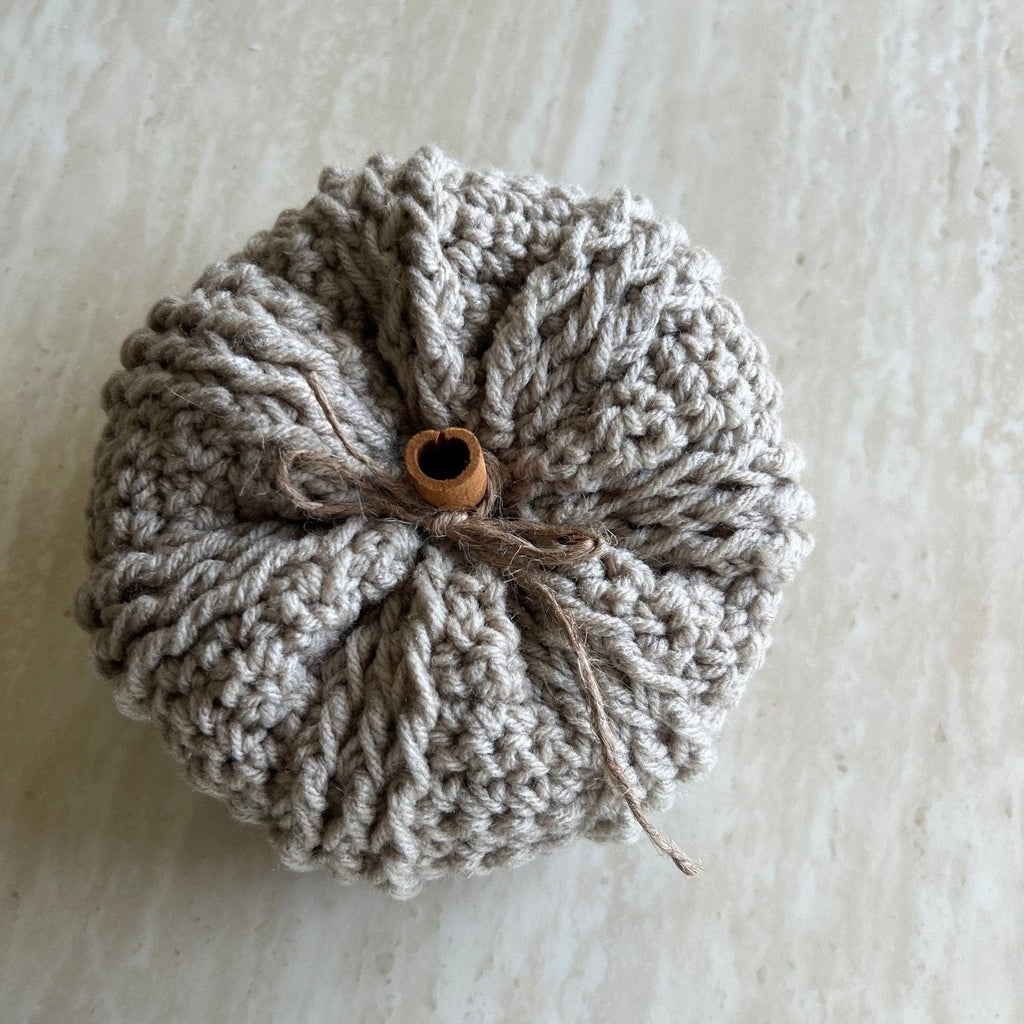 Decorative handmade crochet pumpkin in pumpkin spice, autumn decor, fall room decor, pumpkin decor, pumpkin set, decoration for fall, autum - Lilly Grace Sparkle Boutique