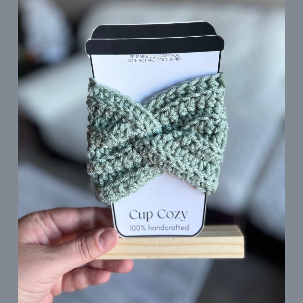 Reusable cup sleeve- l crochet coffee cozy- drink cozy-cup sleeve - cup cozy- coffee cup sleeve, coffee lover gift - Lilly Grace Sparkle Boutique