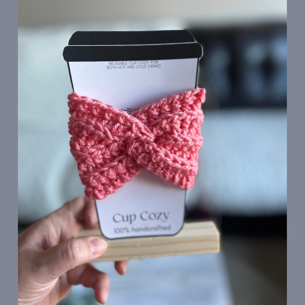 Reusable cup sleeve- l crochet coffee cozy- drink cozy-cup sleeve - cup cozy- coffee cup sleeve, coffee lover gift - Lilly Grace Sparkle Boutique