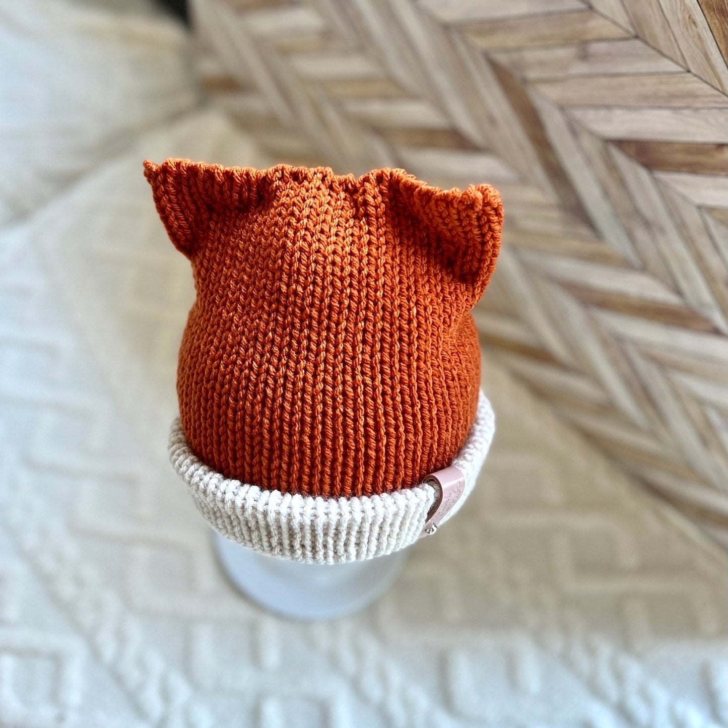 Soft Knitted sly fox beanie hat, woodland tiny fox beanie hat. Mommy and me beanie set. Adult and child hat set. Sizes newborn to adult. - Lilly Grace Sparkle Boutique