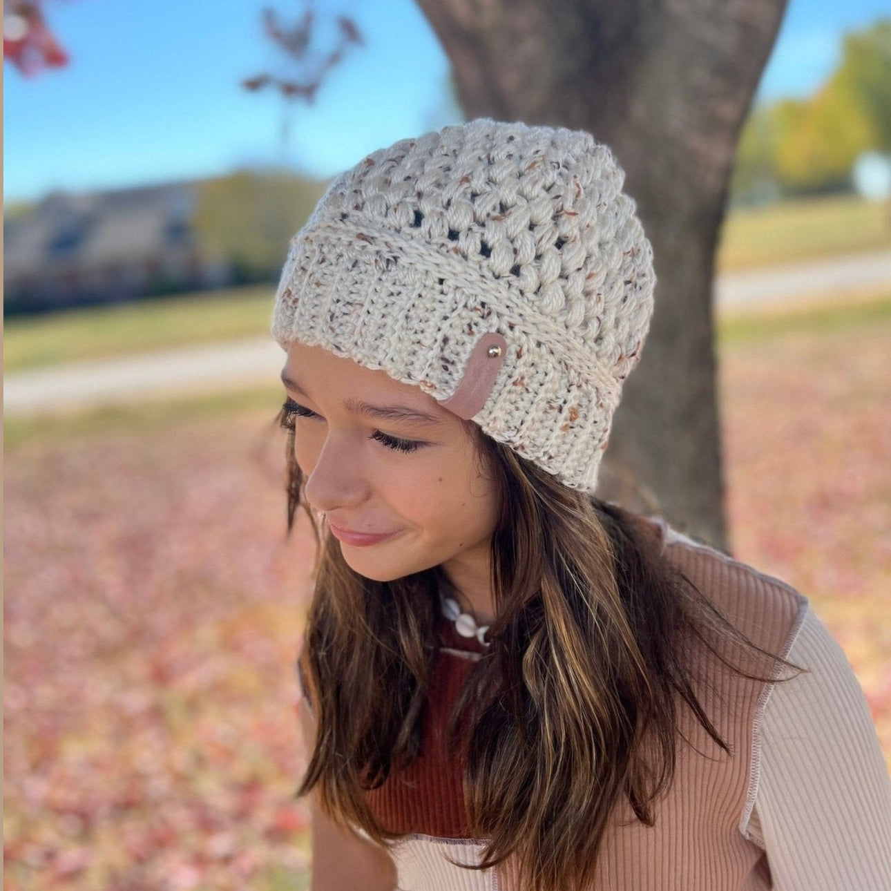 Stylish trendy crochet hat for woman/girl, fall or winter weather crochet hat for girl crochet hat for women “mom and me” hat set,great gift - Lilly Grace Sparkle Boutique