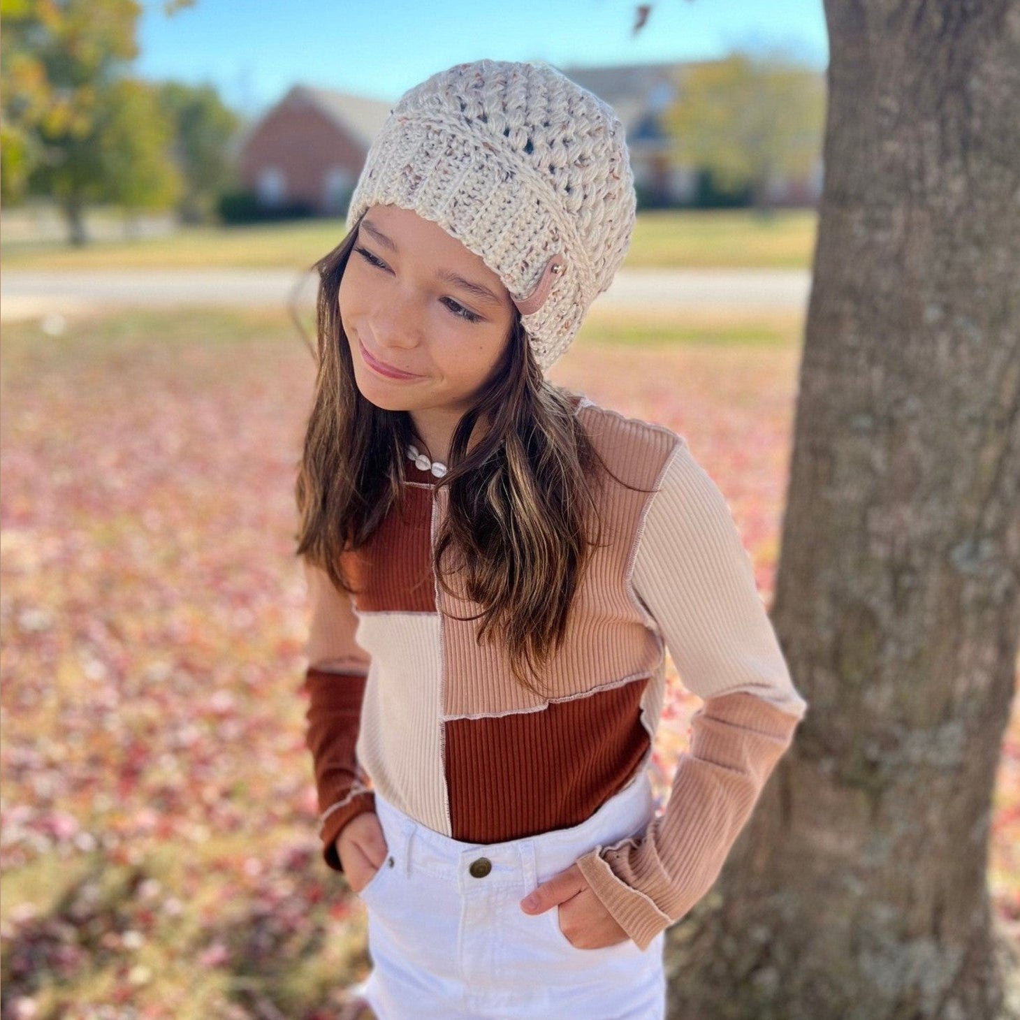 Stylish trendy crochet hat for woman/girl, fall or winter weather crochet hat for girl crochet hat for women “mom and me” hat set,great gift - Lilly Grace Sparkle Boutique