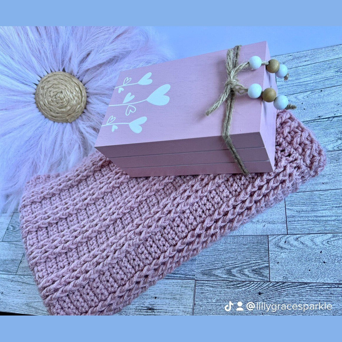 Victorian rose pink blanket for baby girl handmade, baby shower gift for baby girl, modern heirloom baby blanket 31”x26” cradle blanket - Lilly Grace Sparkle Boutique