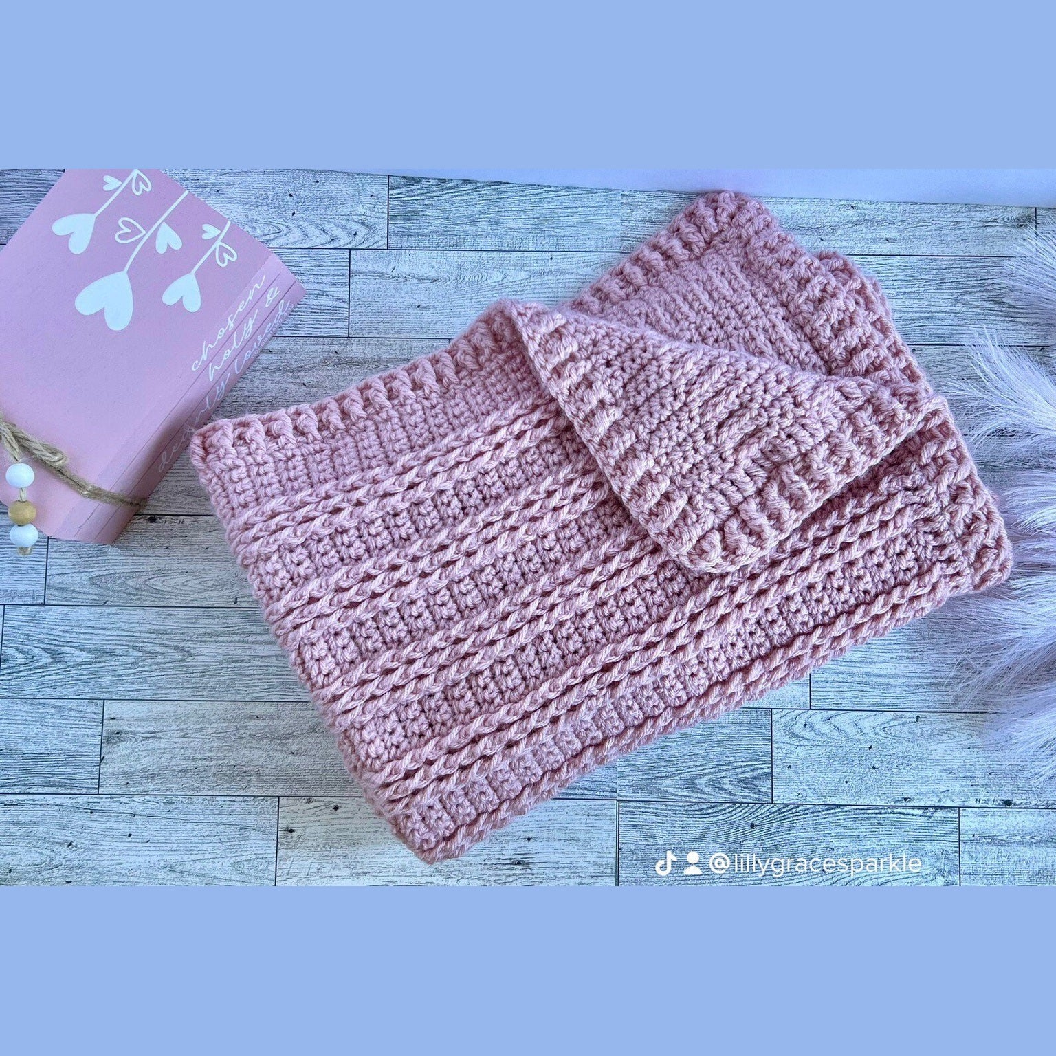 Victorian rose pink blanket for baby girl handmade, baby shower gift for baby girl, modern heirloom baby blanket 31”x26” cradle blanket - Lilly Grace Sparkle Boutique